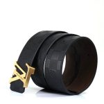 LV Ремень двухсторонний кожа шашка черный, коричневый золотая пряжка