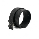 LV ремень двухсторонний серая монограмма пряжка LV Taiga черная