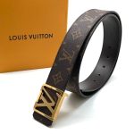 LV ремень канва коричневая монограмма пряжка большая золото