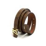 LV ремень коричневая монограмма пряжка LV золото двухсторонний 2 см