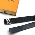 LV ремень кожа Epi черный пряжка LV серебро