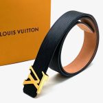 LV ремень кожа Epi черный пряжка LV золото