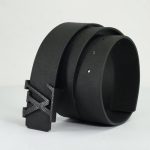 LV ремень кожа Taiga черный пряжка LV Taiga черная