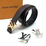 LV ремень крокодил джинсовый съемная пряжка темно-бордовый