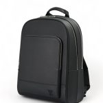 LV рюкзак ADRIAN из черной кожи Taiga с большим передним карманом