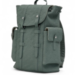 LV рюкзак Christopher зеленая кожа того с тиснением монограммы маленький