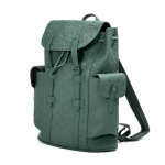 LV рюкзак Christopher зеленая кожа того тиснение монограммы