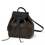 LV рюкзак коричневая монограмм черный клапан золото