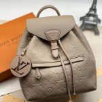 LV рюкзак Montsouris кожа монограмма бежевый