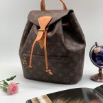 LV рюкзак с клапаном коричневая монограмма большой