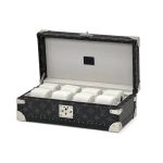 LV шкатулка черная монограмм под часы серая внутри