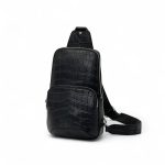 LV слинг крокодил черный