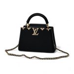 LV сумка CAPUCINES того черная золото-стразы