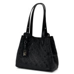 LV сумка черная кожа монограмм золото