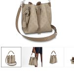 LV сумка Muria с перфорацией бежевая