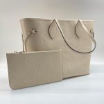LV сумка NEVERFULL MM кремовая кожа того с крупным тиснением монограммы