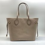 LV сумка NEVERFULL MM темно-кремовая кожа того с крупным тиснением монограммы