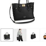 LV сумка On My Side кожа Того черная бархатная монограмма