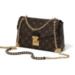 LV сумка с клапаном коричневая монограмма металлические углы золото