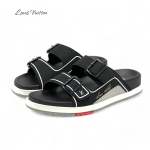 LV тапочки Мюли LV Trainer черные на белой подошве