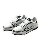 LV тренеры бело-черные далматинец большой белый лого на язычке пятна черные