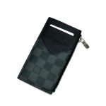 LV визитница длинная на молнии серая шашка