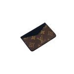 LV визитница коричневая канва-черная кожа