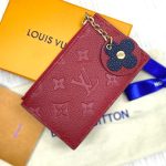 LV визитница на молнии из красной кожи в того в монограмму