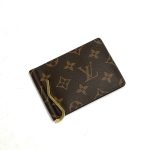 LV зажим 4 визитки коричневая монограмма