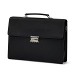 MONT BLANC портфель черная кожа тайга с клапаном