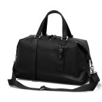 MONTBLANC дорожная сумка из черной гладкой кожи маленькая