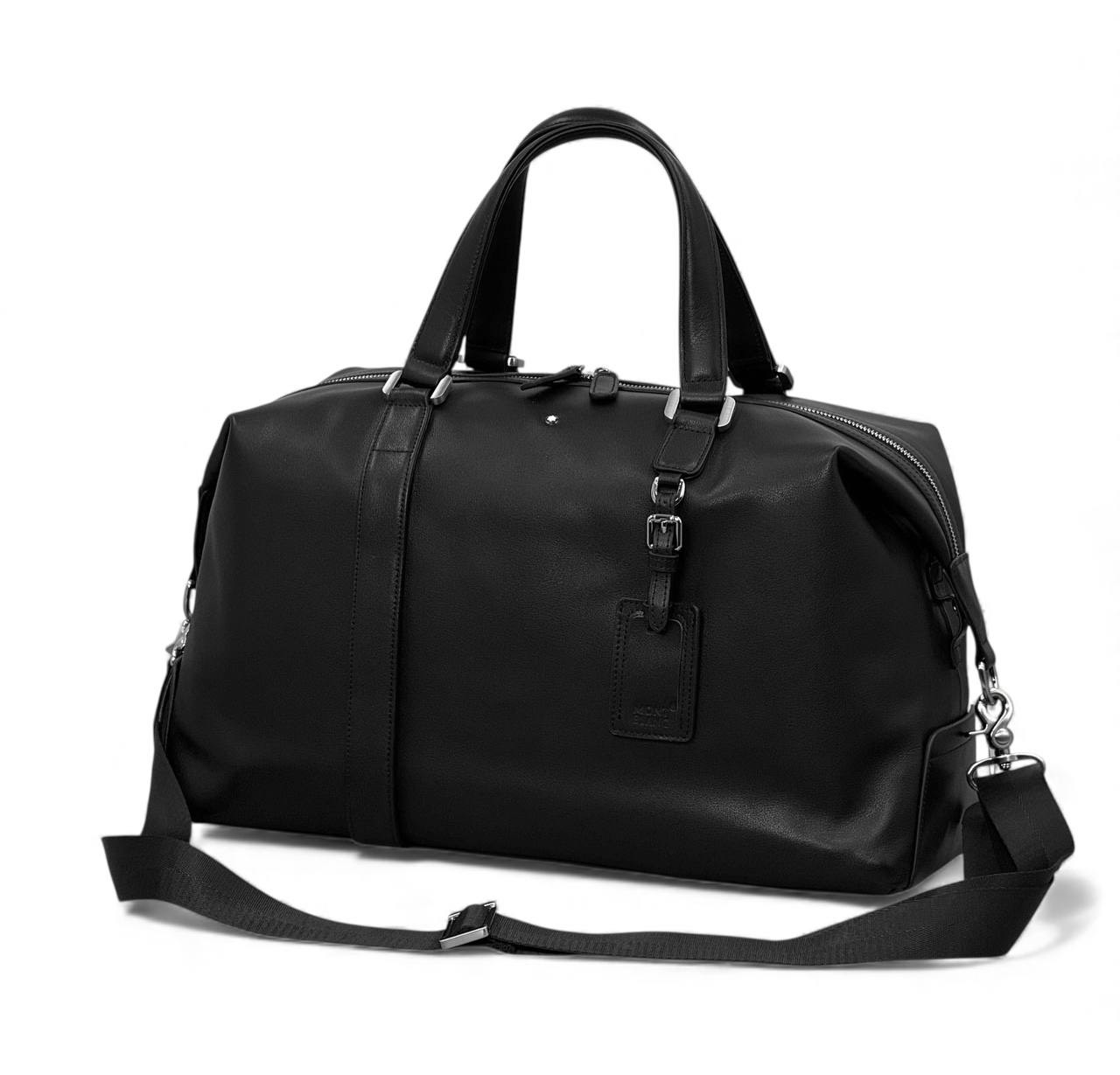 montblanc-dorozhnaya-sumka-iz-chernoj-gladkoj-kozhi-malenkaya.jpg MONTBLANC дорожная сумка из черной гладкой кожи маленькая — изображение 1