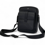 MONTBLANC мессенджер черный лазерная кожа