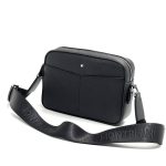 MONTBLANC мессенджер горизонтальный черная твердая кожа