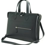 MONTBLANC портфель черная гладкая кожа с маленьким карманом на молнии