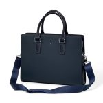 MONTBLANC портфель кожа того черного цвета два отделения на молниях и плечевым ремнем