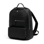 MONTBLANC рюкзак зернистая кожа того черного цвета с двумя карманами с переди и креплением на чемодан