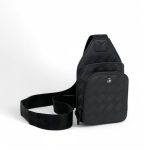 MONTBLANC слинг черная тисненная кожа маленький