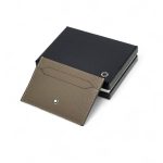 MONTBLANC визитница маленькая бежевая из кожи эпсом