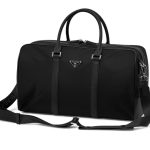 PRADA дорожная сумка нейлон с кожаными вставками сафьяно