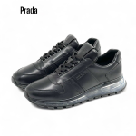 PRADA кроссовки черные кожа на воздушной подошве