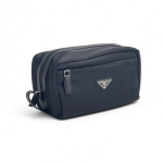 PRADA несессер черный из нейлона с наружним карманом