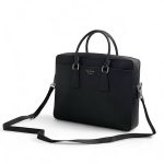 PRADA портфель кожа софьяновая черный логотип метал. буквы