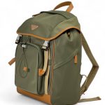 PRADA рюкзак нейлон с клапаном цвета хаки треугольный логотип