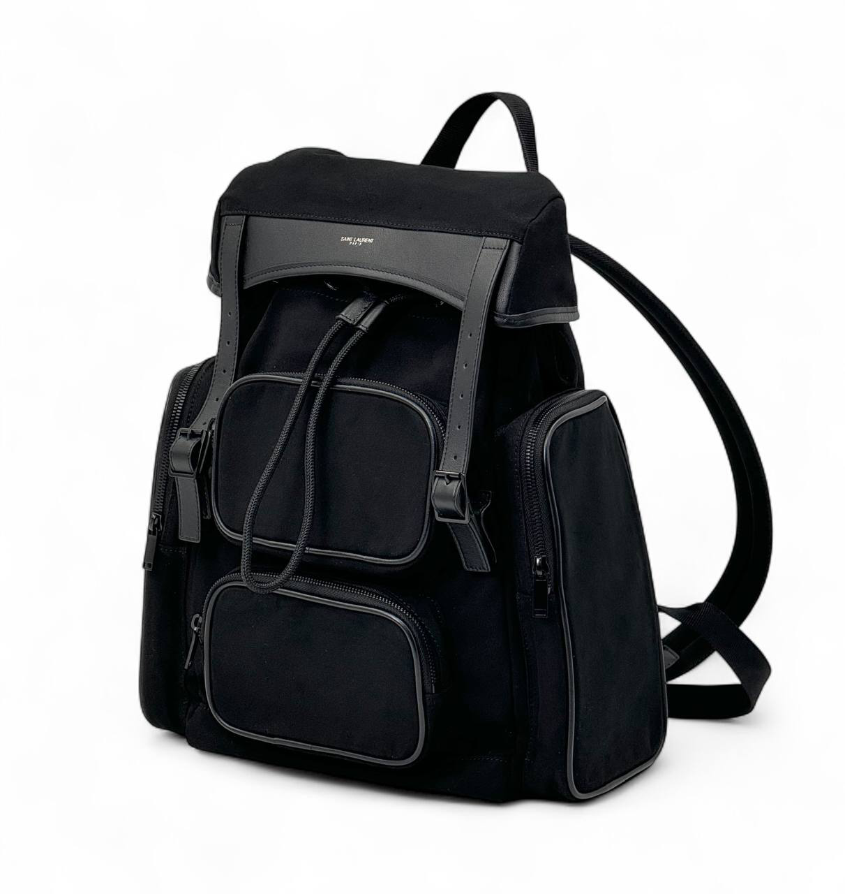 sant-laurent-ryukzak-tkan-s-klapanom-i-dvumya-naruzhnimi-karmanami-speredi-chernogo-czveta.png SANT LAURENT рюкзак ткань с клапаном и двумя наружними карманами спереди черного цвета — изображение 1