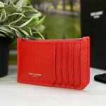 SL визитница маленькая на молнии красная кожа того