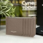 SL визитница маленькая на молнии серая кожа того