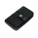 SR кошелек черный крокодил с лямкой на магните