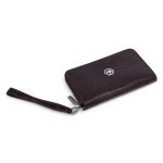 SR кошелек крокодил большой с ремешком коричневый