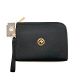 SR папка А5 кожа того закругленная черная логотип золото